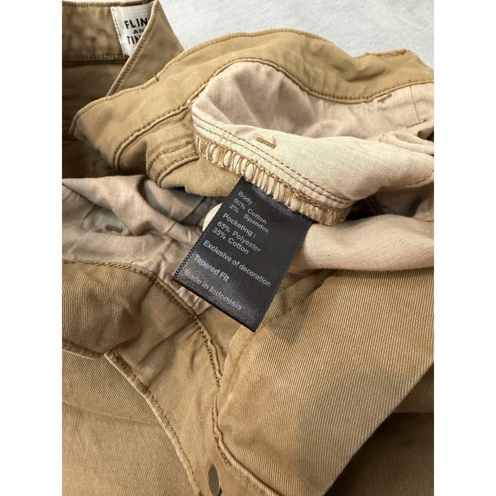 Flint and Tinder Pants Mens 31x30 Khaki Athletic Tapered Fit Casual Stretch - Picture 5 of 9
